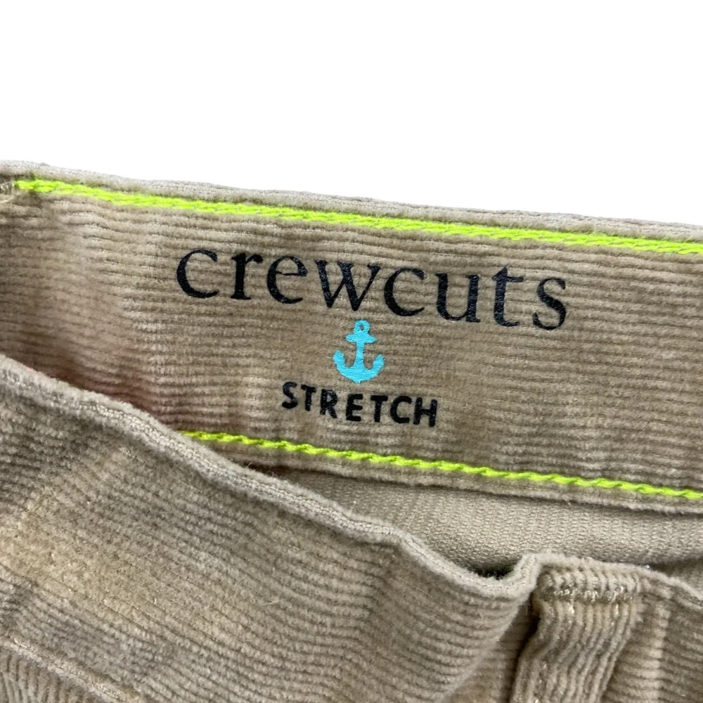 Crew‎ Cuts J Crew Boys 12 Adjustable Waist Beige Cords Cotton Blend